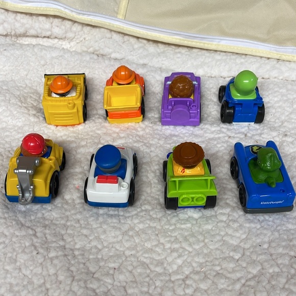 Lot of Fisher Price Vehicles w/ attached characters- 8 Total - Little People - Picture 6 of 8